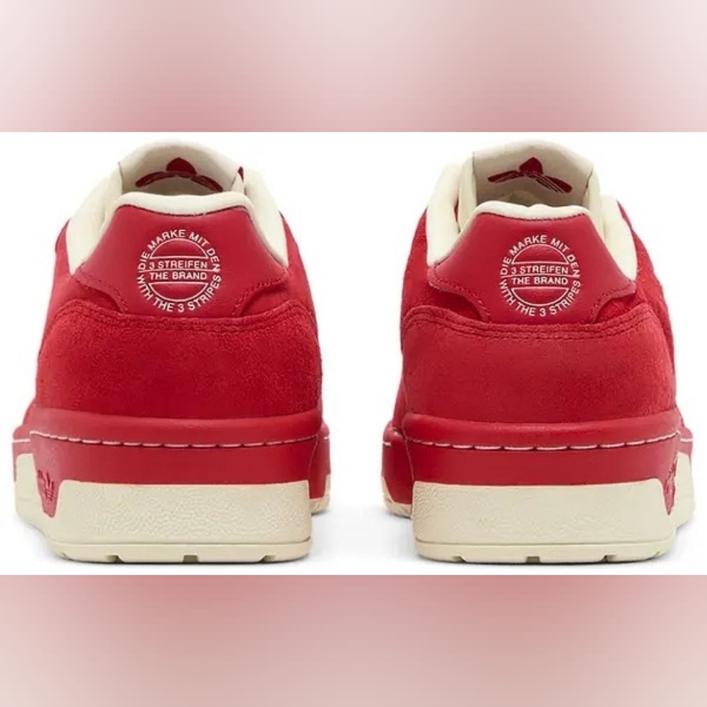 🎁adidas Rivalry Low Basketball Shoes Better Scarlet Suede & Ivory Sz. 13 - Picture 4 of 7